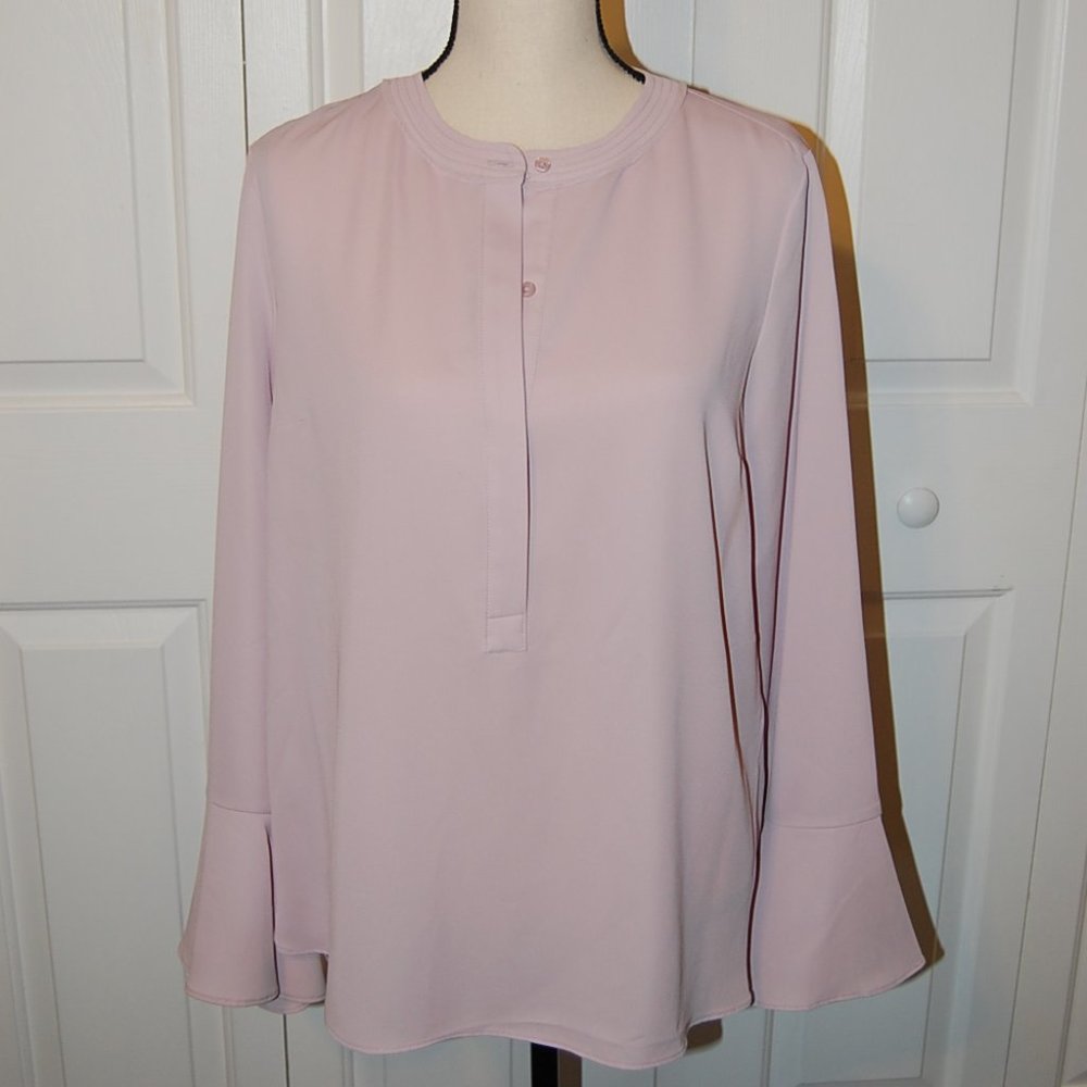 Simply Vera Wang longsleeve blouse Pink Sz L